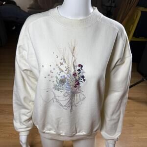 Vintage Northern Reflections Sweatshirt Lace Flower Large